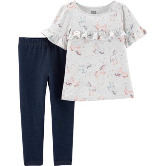 Carter's Other - NWT - Carters Toddler Girl Ruffle Top and Leggings